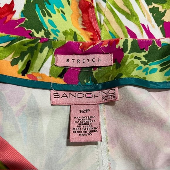 Bandolino Floral Multicolored A-Line Skirt Size 12P - Picture 9 of 9